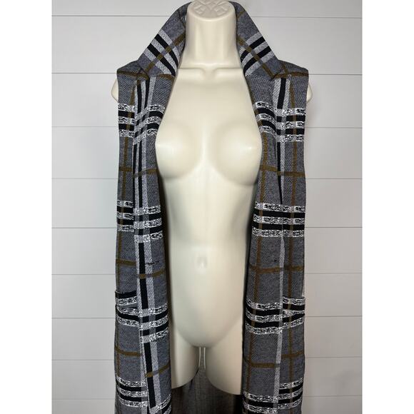 NWT - Plaid Sleeveless Duster - By Current Air Los Angeles (Size M) - Picture 1 of 9